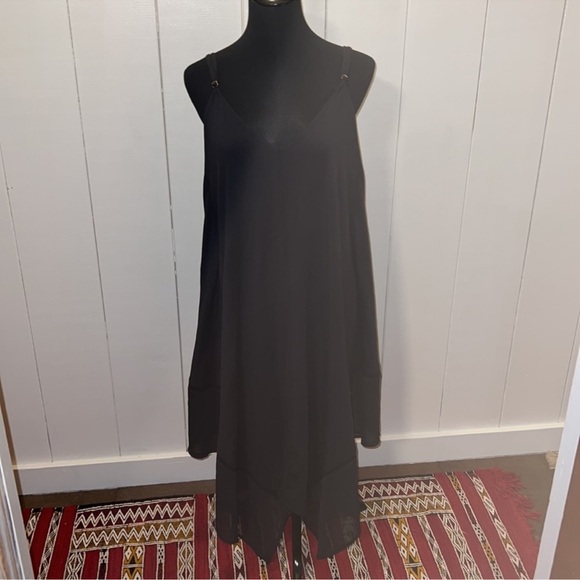 Tommy Bahama | Cotton Modal Scarf Dress in Black | size Small / Medium - Picture 5 of 8